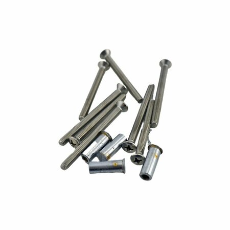 IVES COMMERCIAL Steel Sex Bolts for Letter Box Plates Satin Chrome Finish 09355626